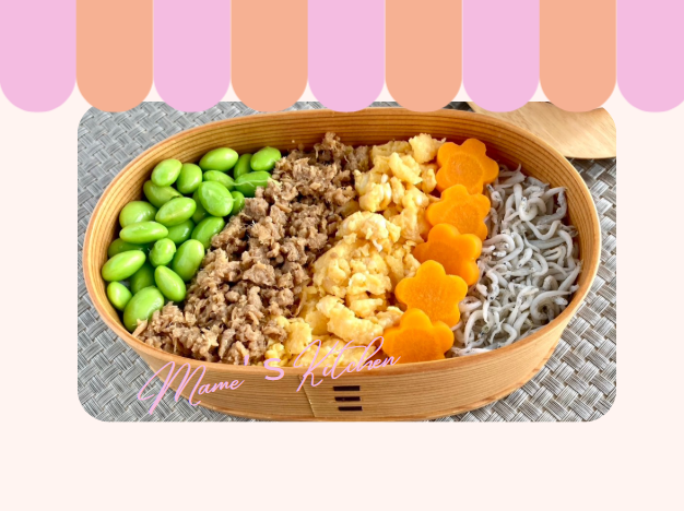 給食で大人気！懐かしの三色そぼろ丼をカフェ風ワンプレートに